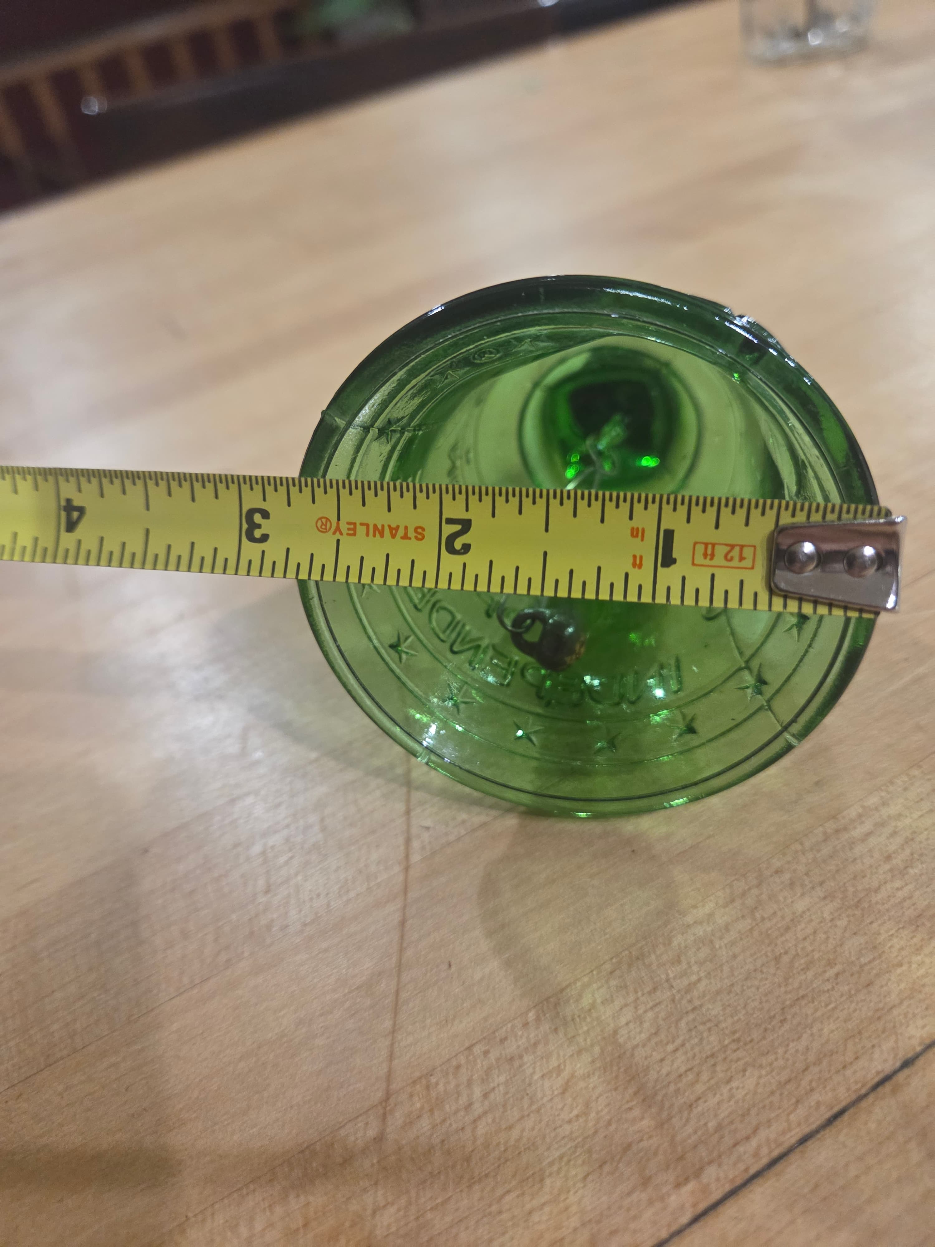 Vintage 1976 Bicentennial Green Glass Liberty Bell Commemorative Hand Bell - Thumbnail 8