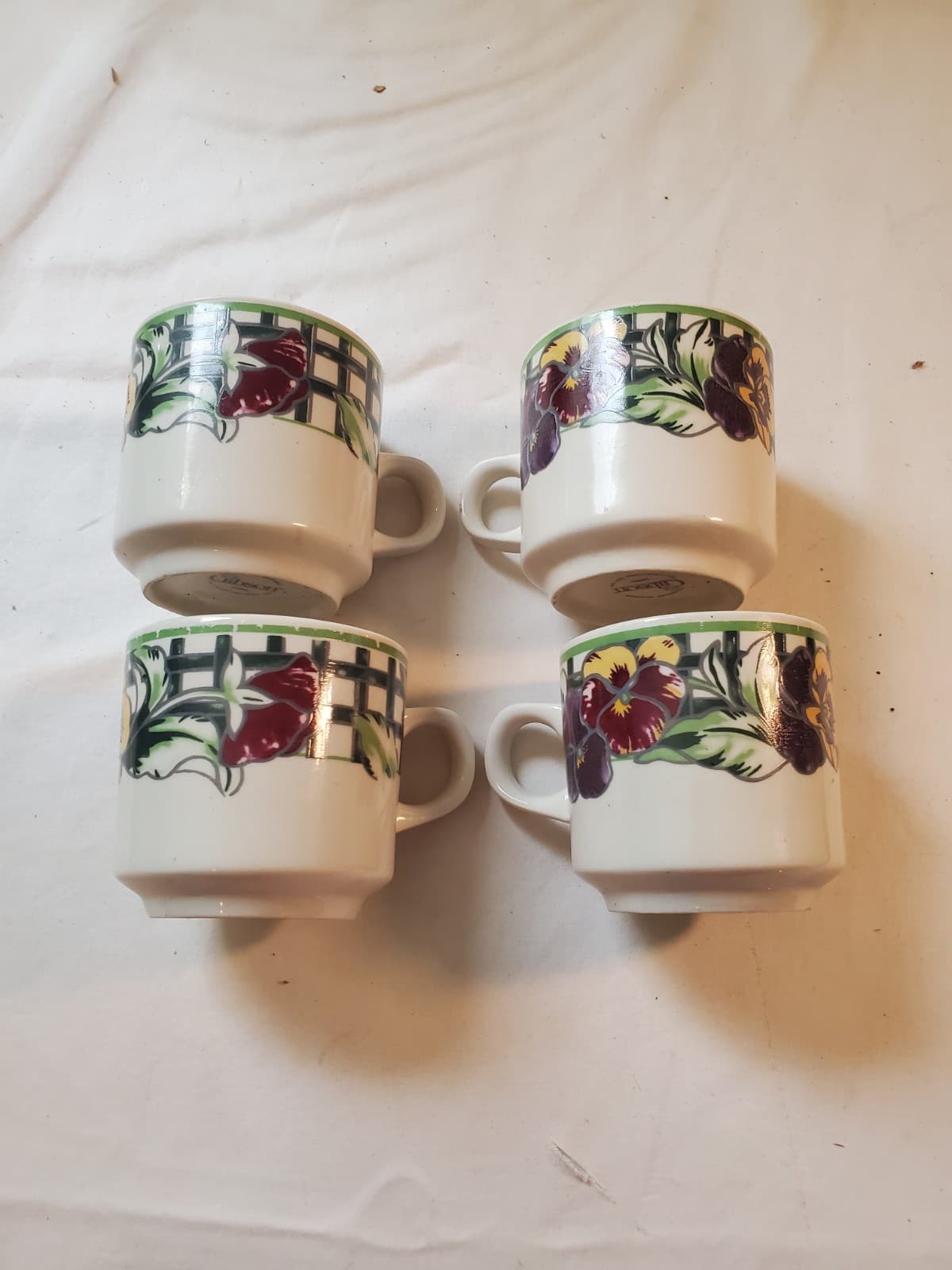 Vintage Gibson Mug Set of 4 – 1990s–Early 2000s Stoneware Coffee Mugs –Excellent