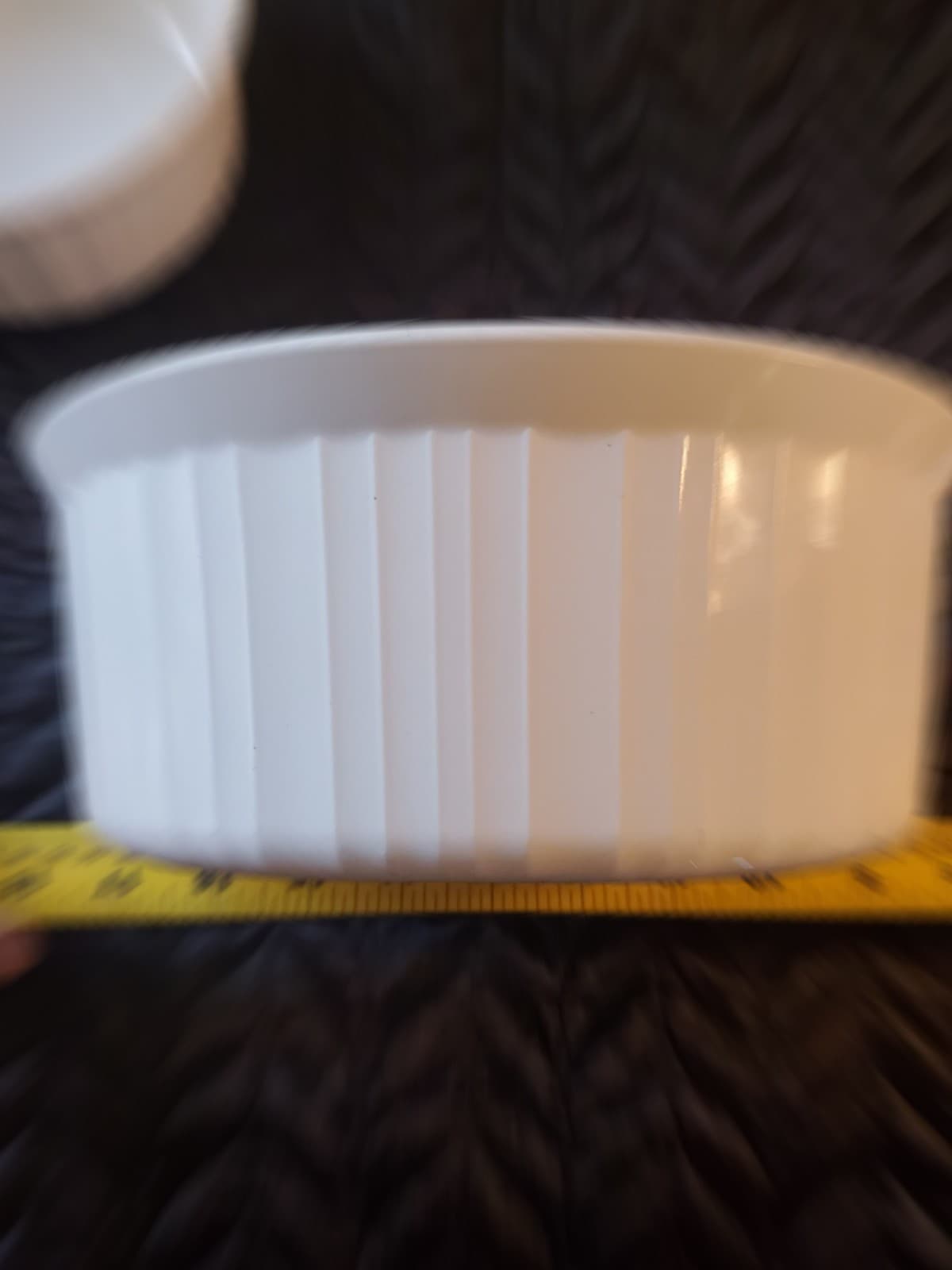 Vintage Corningware French White 2.5 & 1.6 litre Souffle/Casserole dish no lids - Thumbnail 5