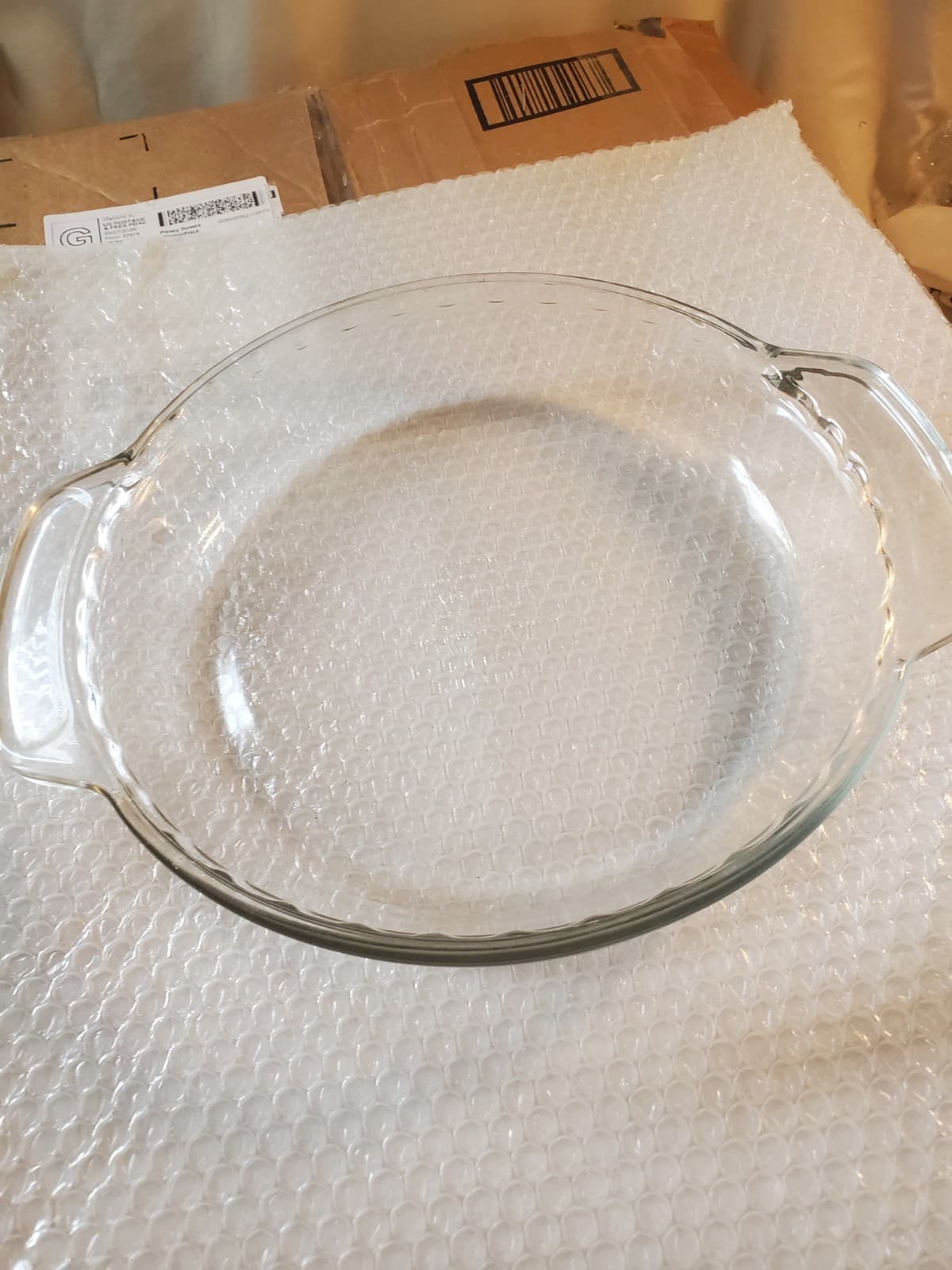 Anchor Hocking Glass Deep Pie Plate 9 Inch Clear Scalloped 1 Quart