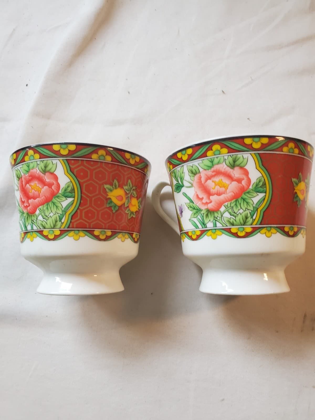 Vintage Mikasa Imperial Palace A7608 Tea Cup Set of 2 Fine China Japan Excellent - Thumbnail 8