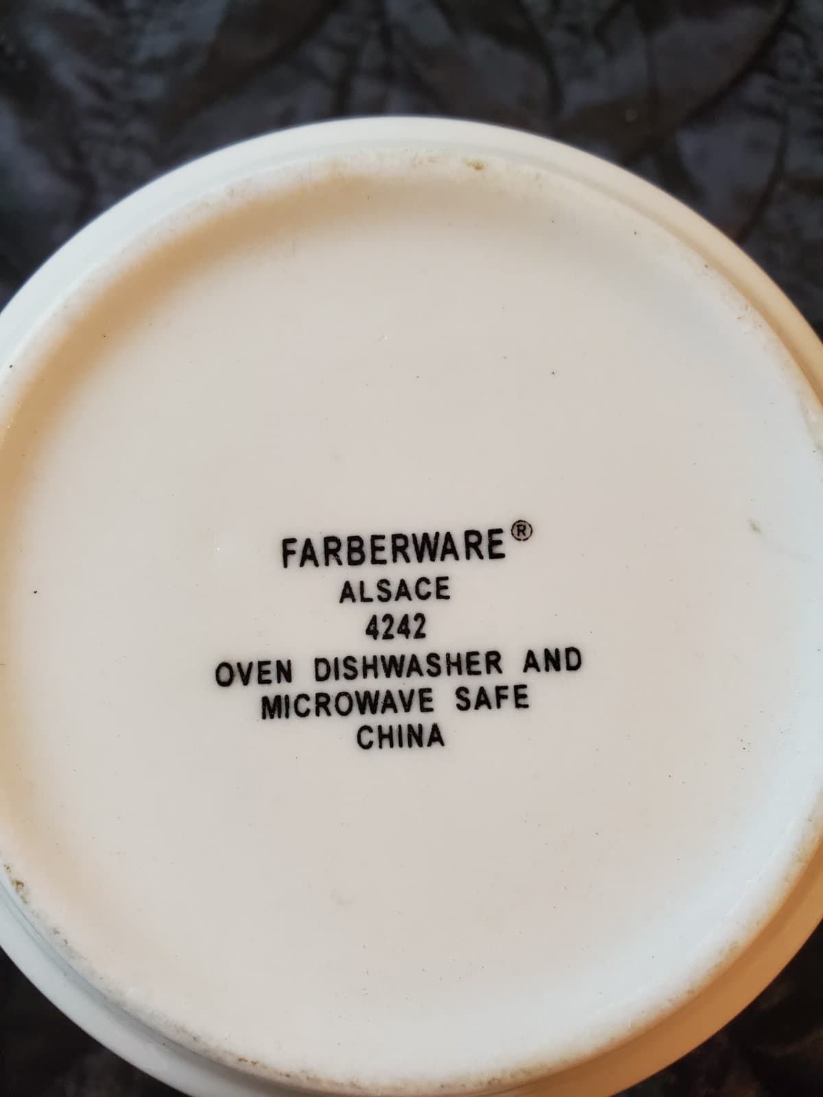 Farberware Alsace 4242 Porcelain coffee/tea cup set of 4 - Scroll leaves - Thumbnail 3