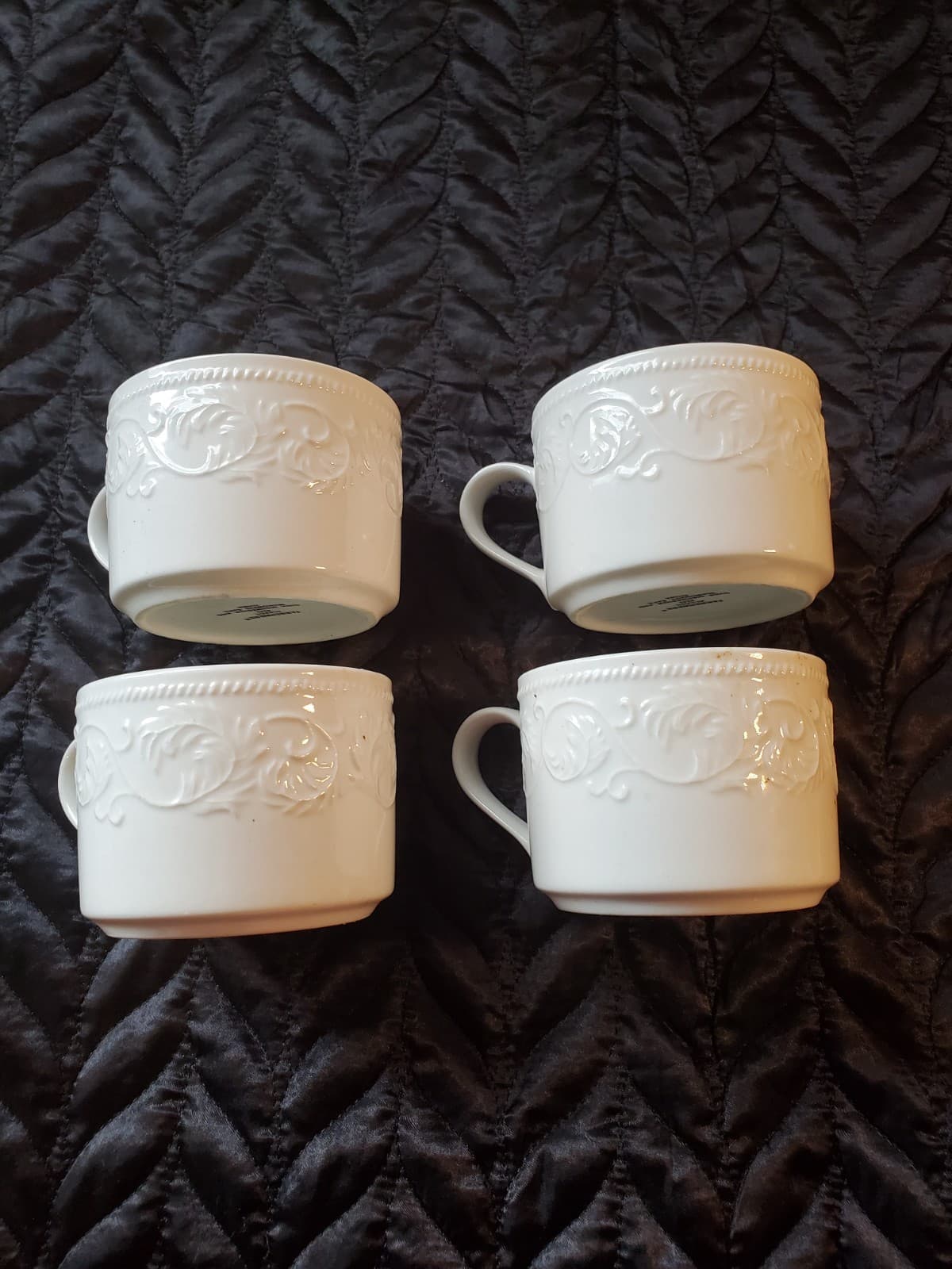 Farberware Alsace 4242 Porcelain coffee/tea cup set of 4 - Scroll leaves