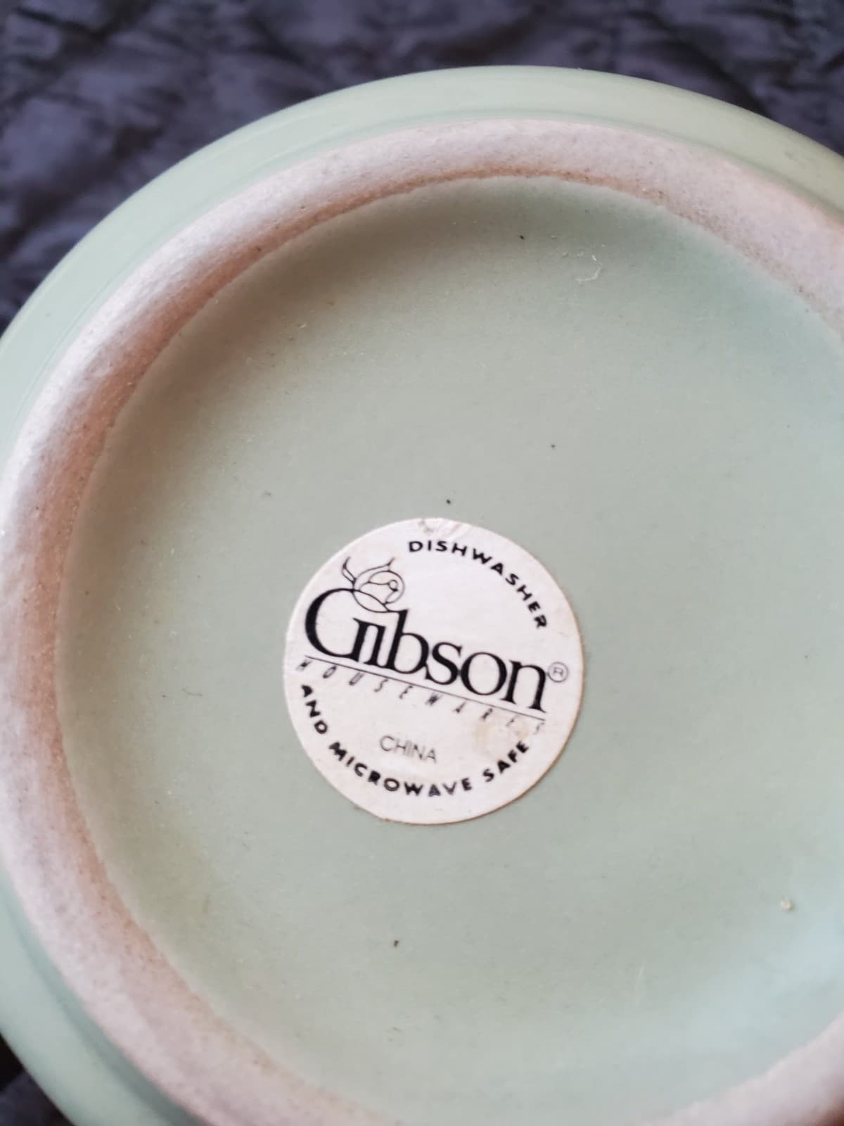 Set Of 2 Gibson Elite Green Vintage Stonewear Coffee Mugs. Excellent. Preowned. - Thumbnail 2