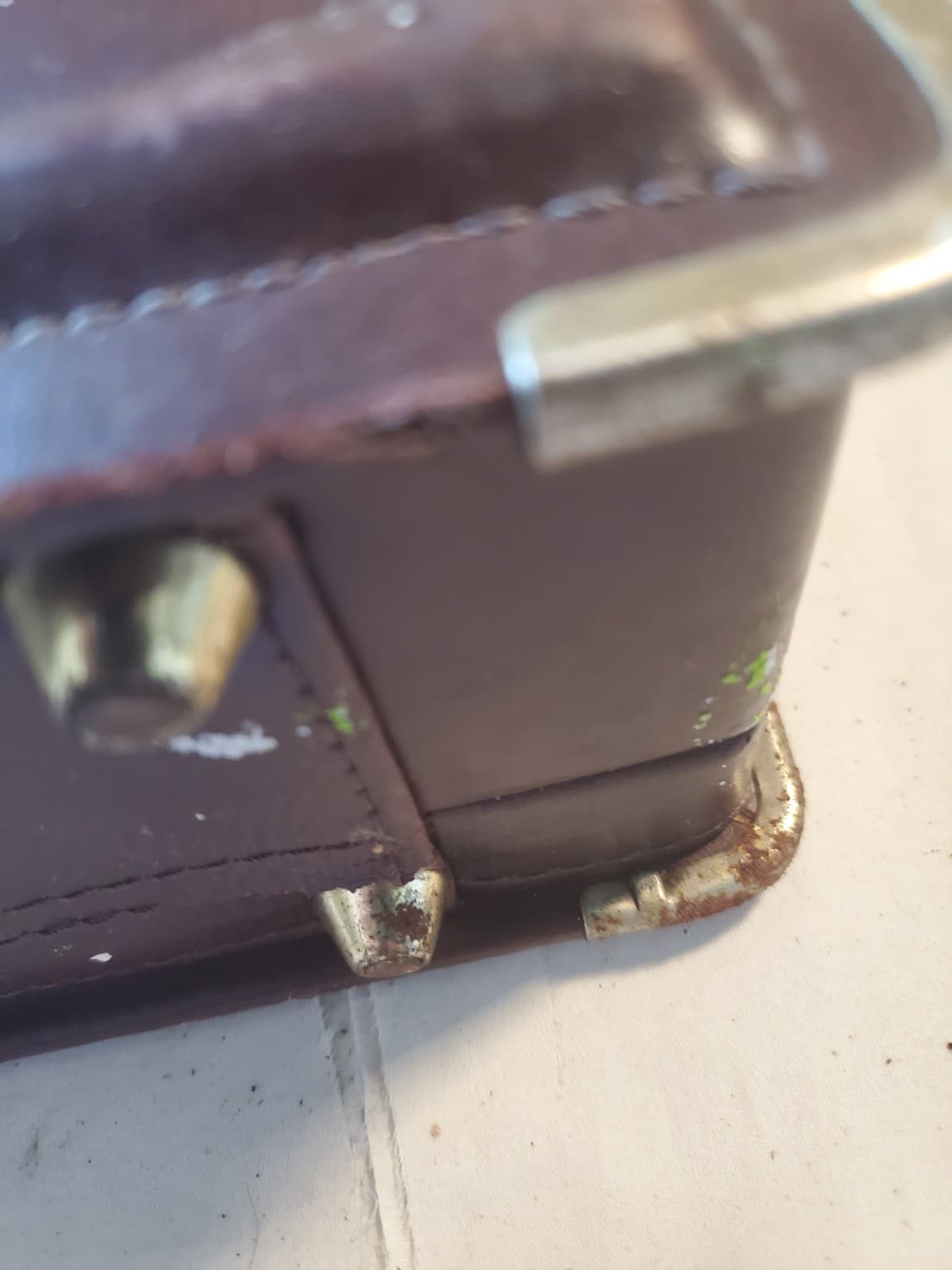 Vintage Heritage Industries Leather Briefcase Burgundy Attache Combo Lock 18" - Thumbnail 10