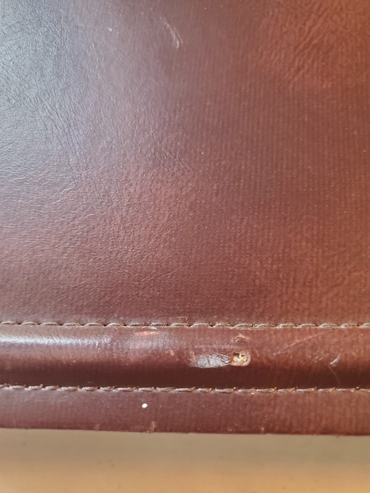 Vintage Heritage Industries Leather Briefcase Burgundy Attache Combo Lock 18" - Thumbnail 7