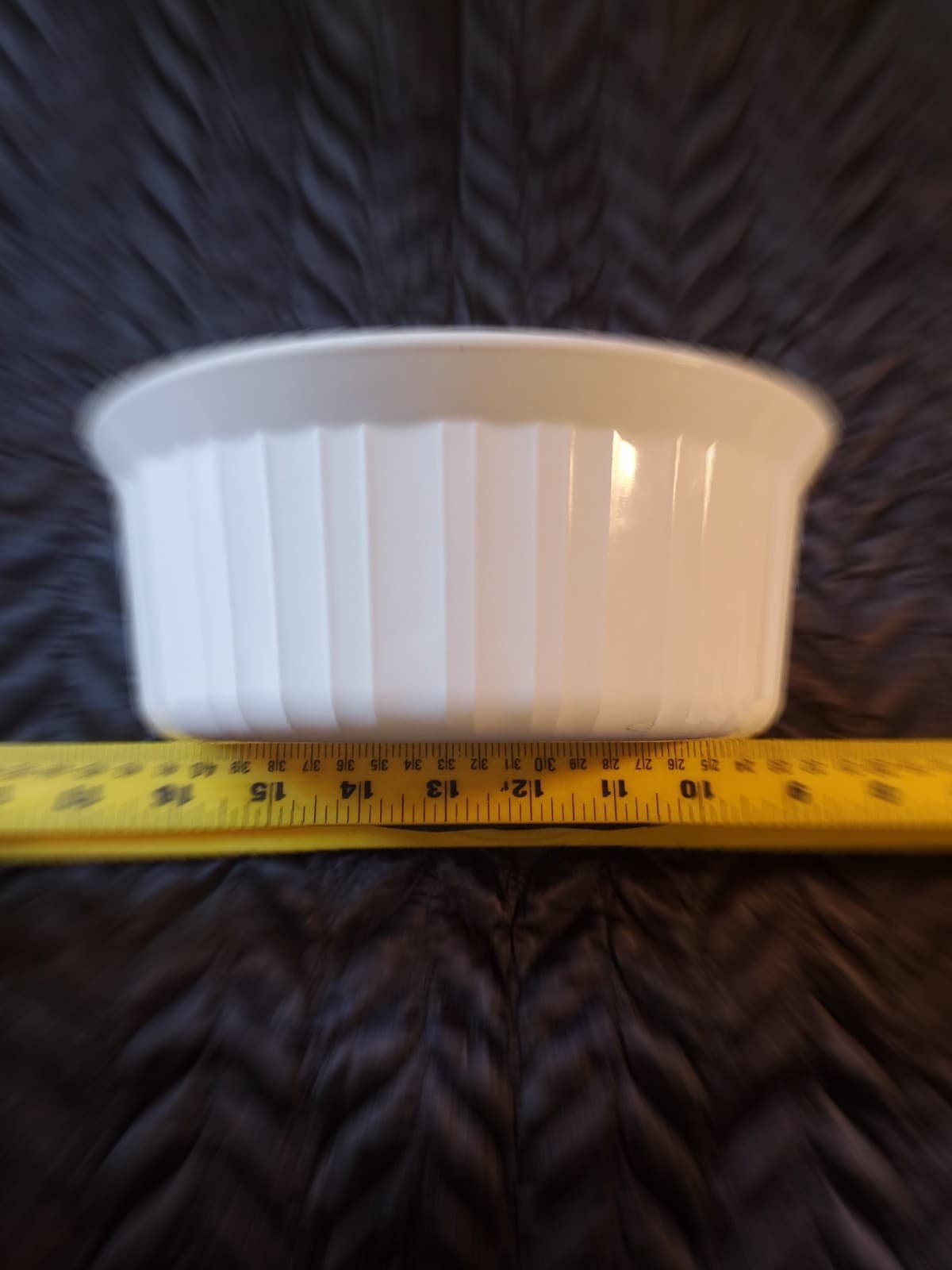 Vintage Corningware French White 2.5 & 1.6 litre Souffle/Casserole dish no lids - Thumbnail 4