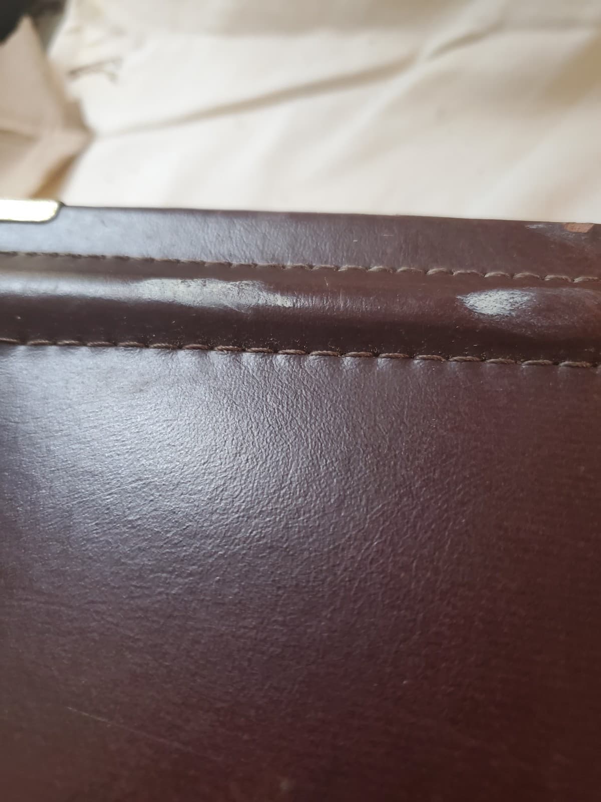 Vintage Heritage Industries Leather Briefcase Burgundy Attache Combo Lock 18" - Thumbnail 14
