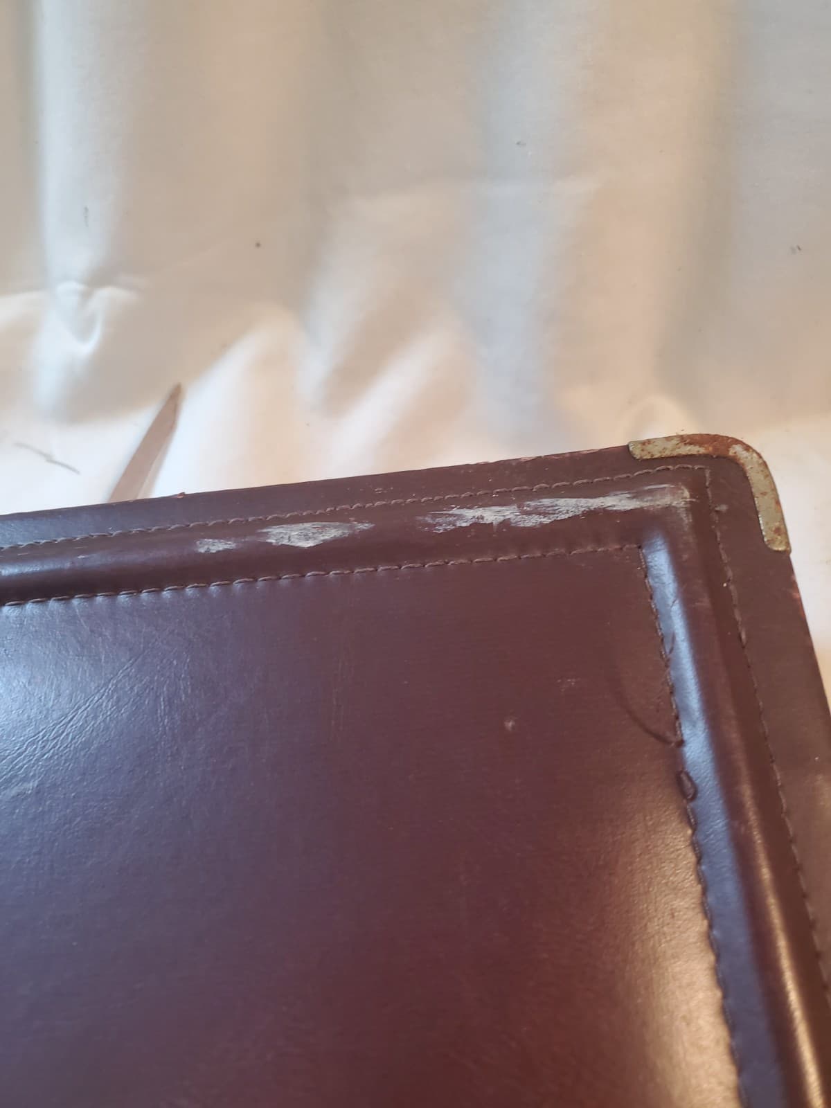 Vintage Heritage Industries Leather Briefcase Burgundy Attache Combo Lock 18" - Thumbnail 12