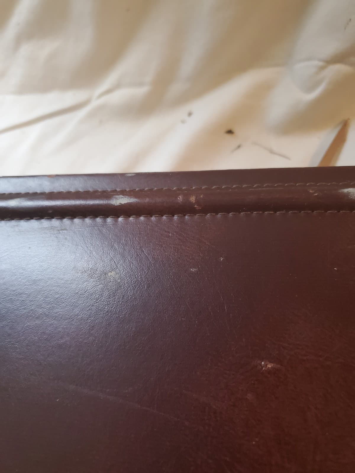 Vintage Heritage Industries Leather Briefcase Burgundy Attache Combo Lock 18" - Thumbnail 13