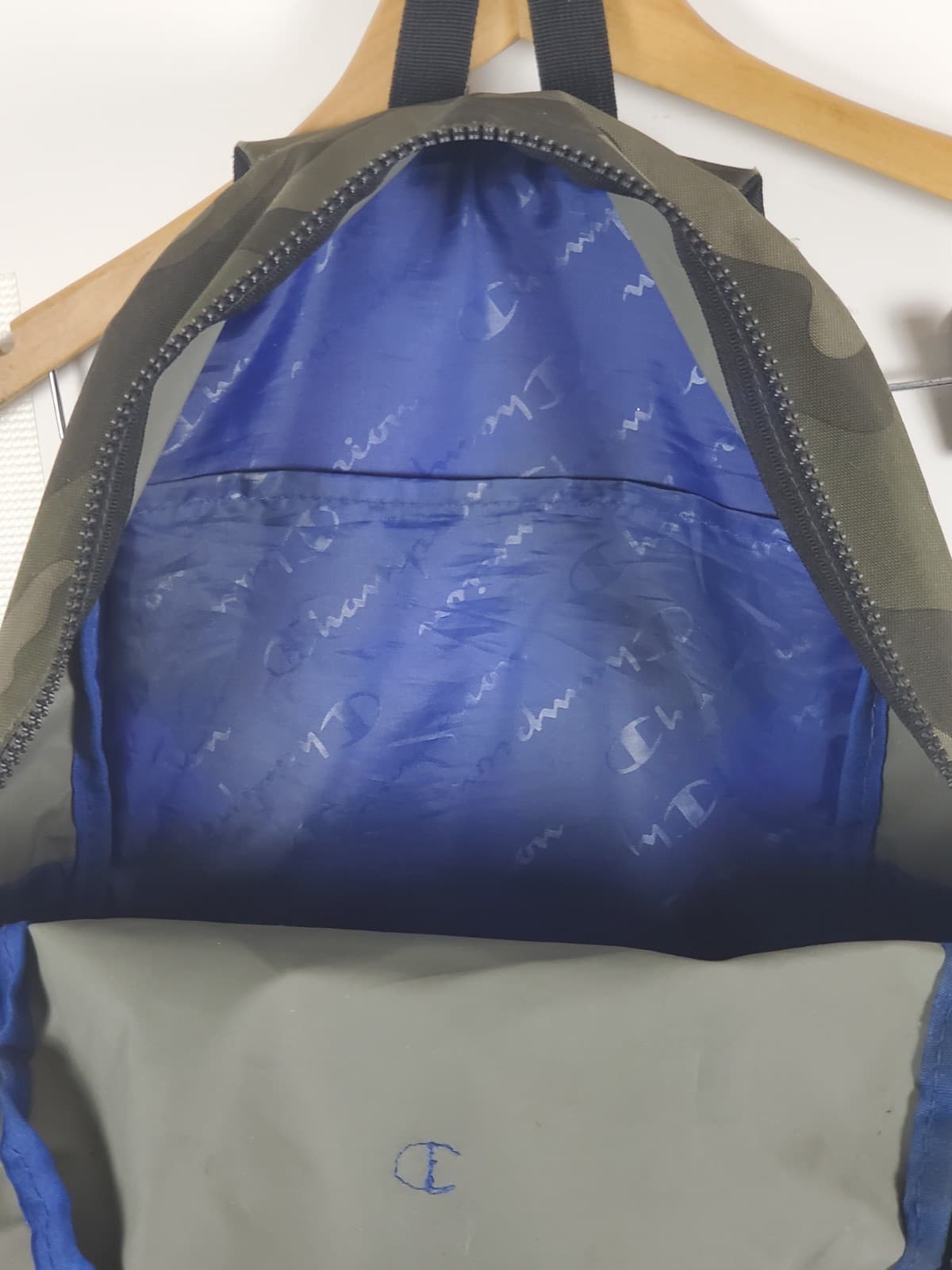 Champion Estate Backpack - Black and Camo with Blue Interior - Thumbnail 4