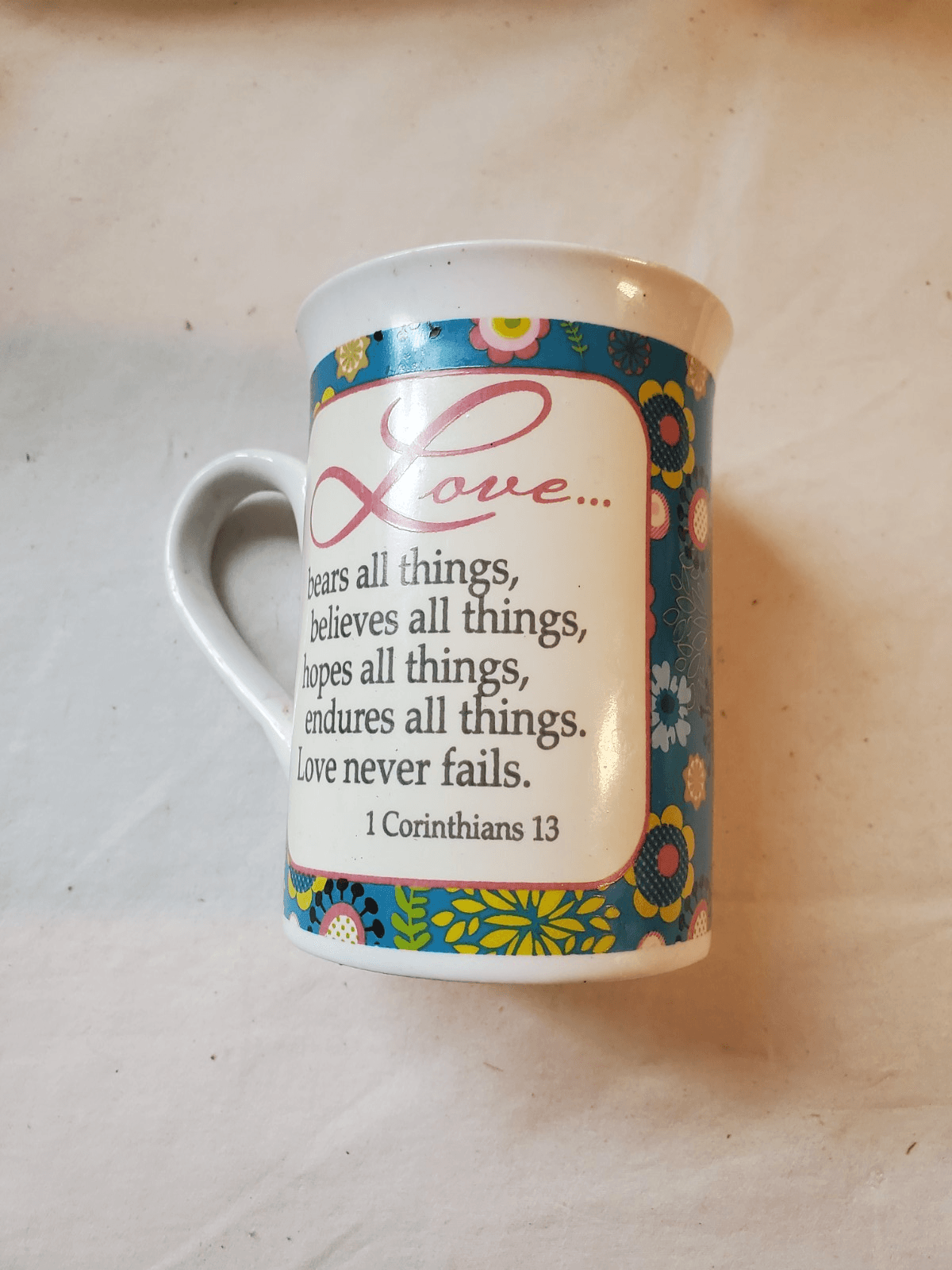 2012 Bay Island Love is Patient Bible Verse Collectible Coffee Mug Tea Latte Cup - Thumbnail 3