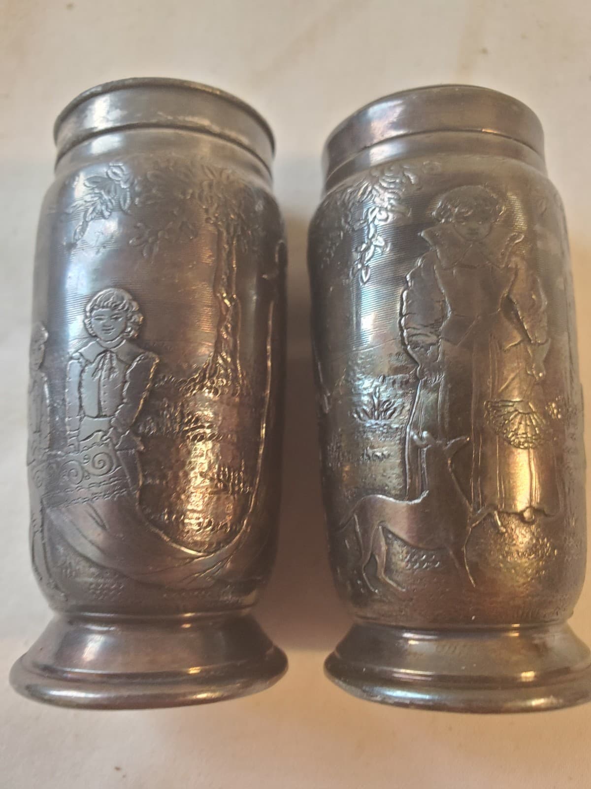 Reed and Barton 574 Salt & Pepper shakers Silver Plate