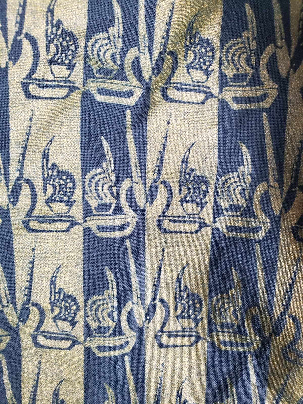 African Star Drawstring Wrap Skirt One Size Fits Most 100% Cotton Tribal Print - Thumbnail 4
