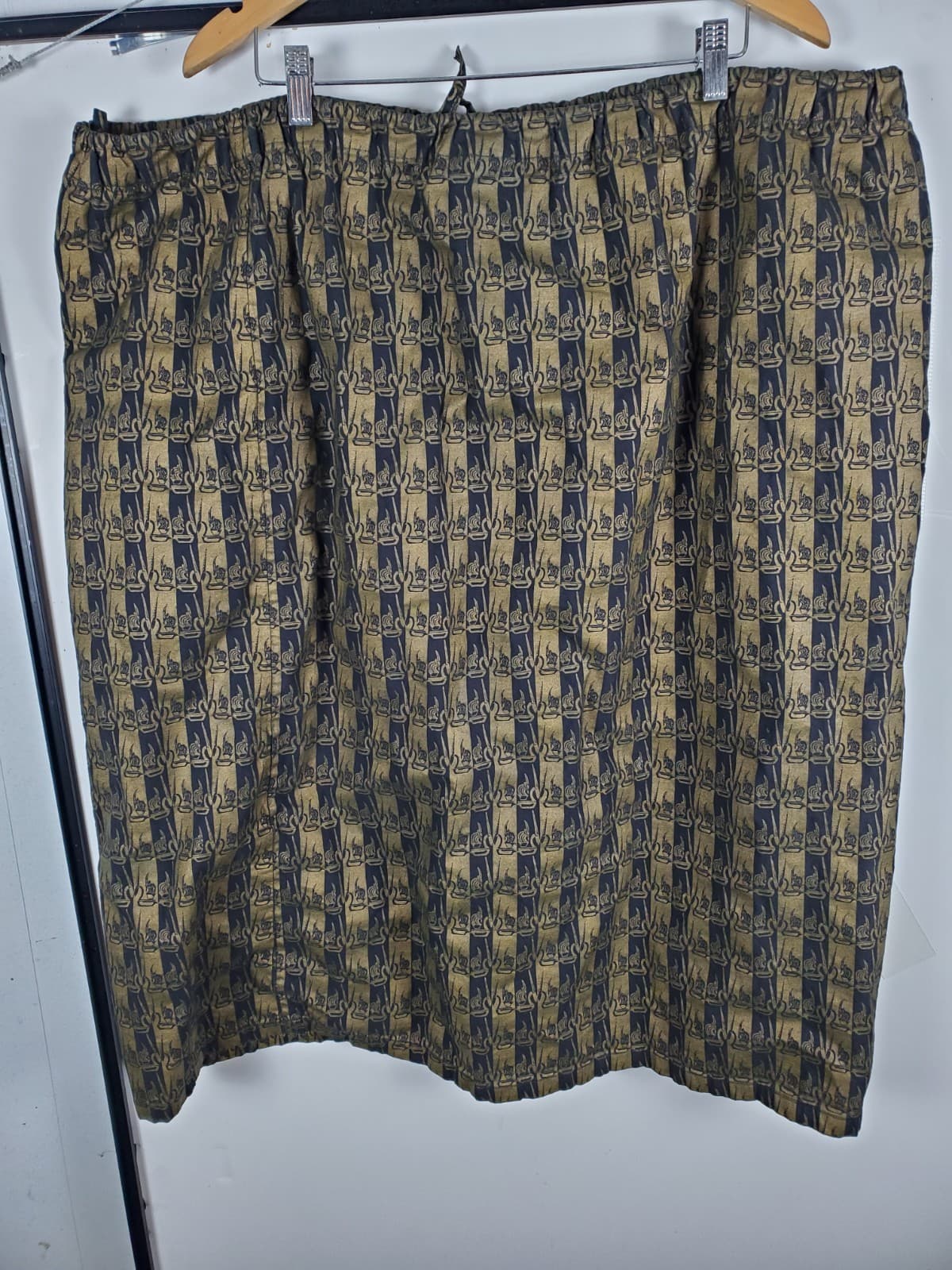 African Star Drawstring Wrap Skirt One Size Fits Most 100% Cotton Tribal Print - Thumbnail 2