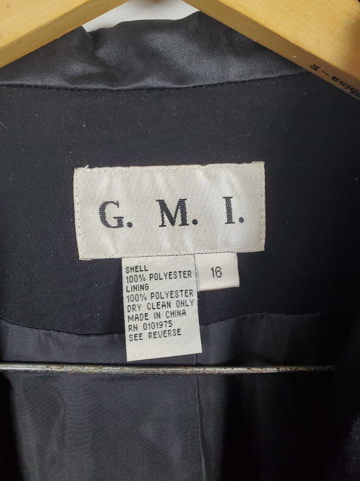 Vintage G.M.I. Women's Black Tuxedo Blazer Size 16 Satin Shawl Collar Formal - Thumbnail 10