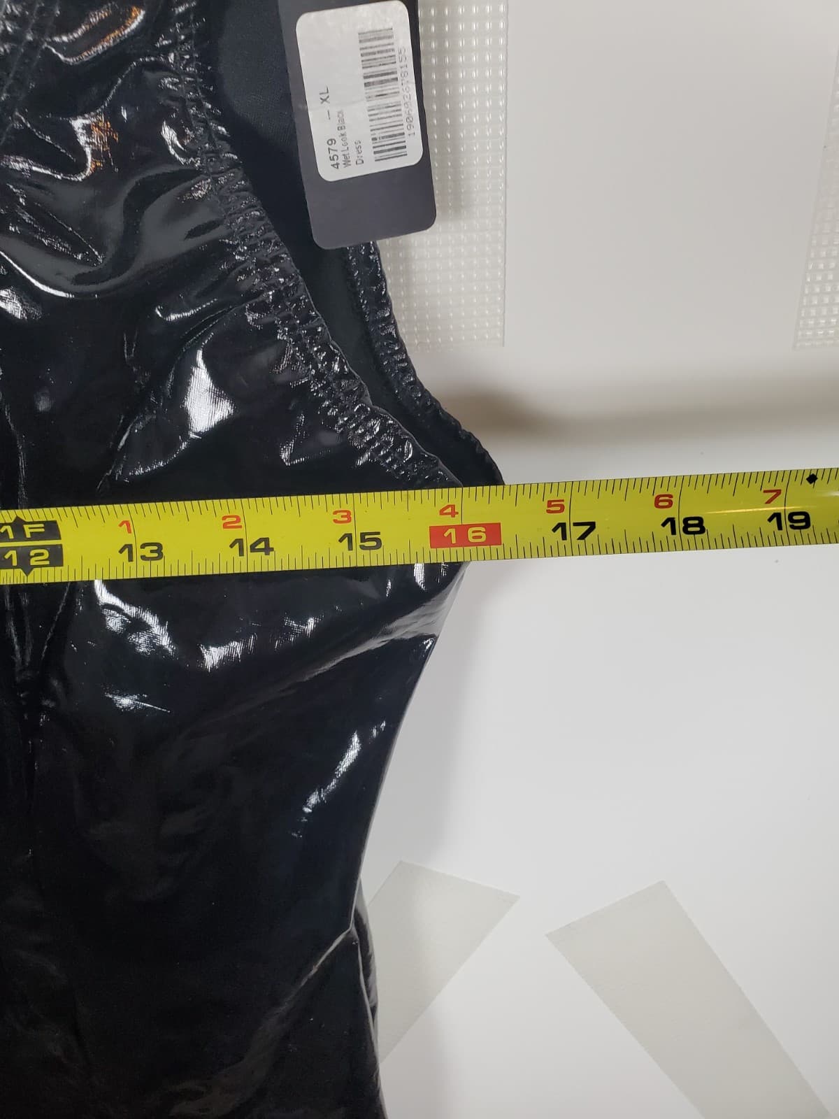 Mapale Womens Wet Look PVC Leather Mini Dress Shiny Hollow Out Party Club Dress - Thumbnail 11