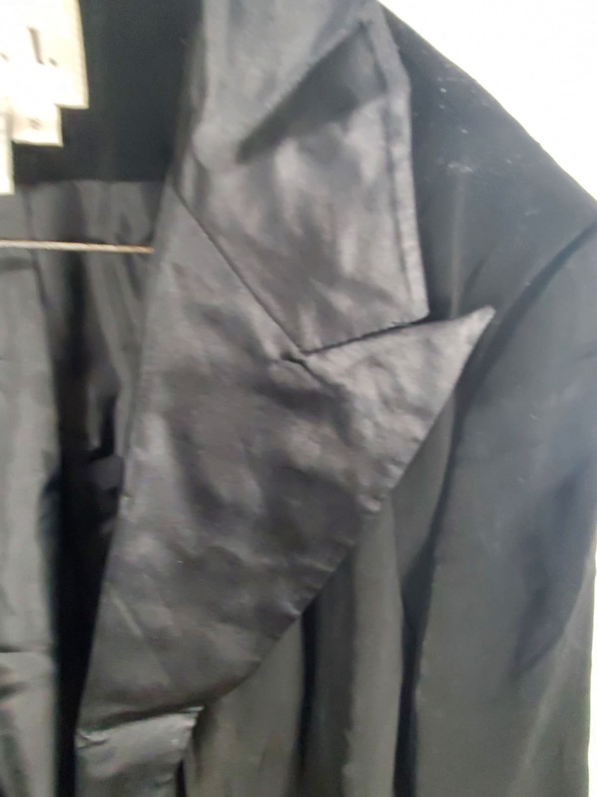 Vintage G.M.I. Women's Black Tuxedo Blazer Size 16 Satin Shawl Collar Formal - Thumbnail 3