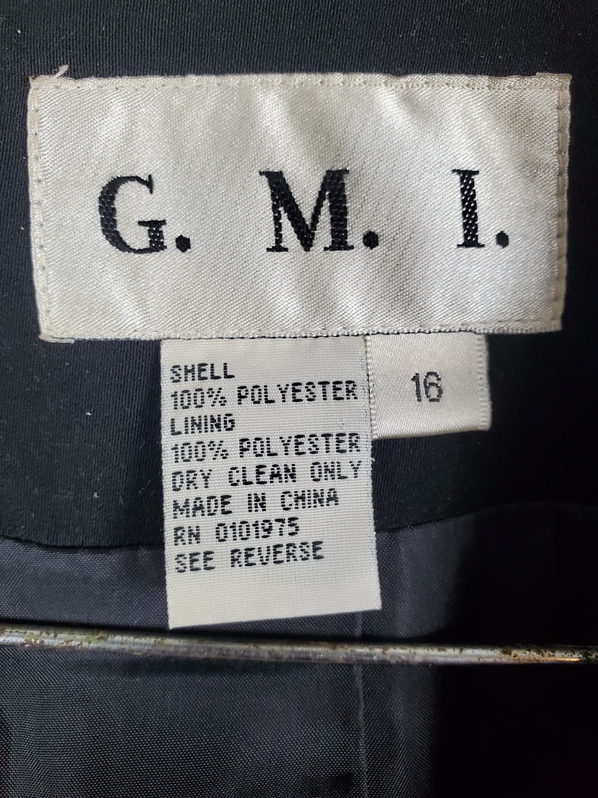 Vintage G.M.I. Women's Black Tuxedo Blazer Size 16 Satin Shawl Collar Formal - Thumbnail 9