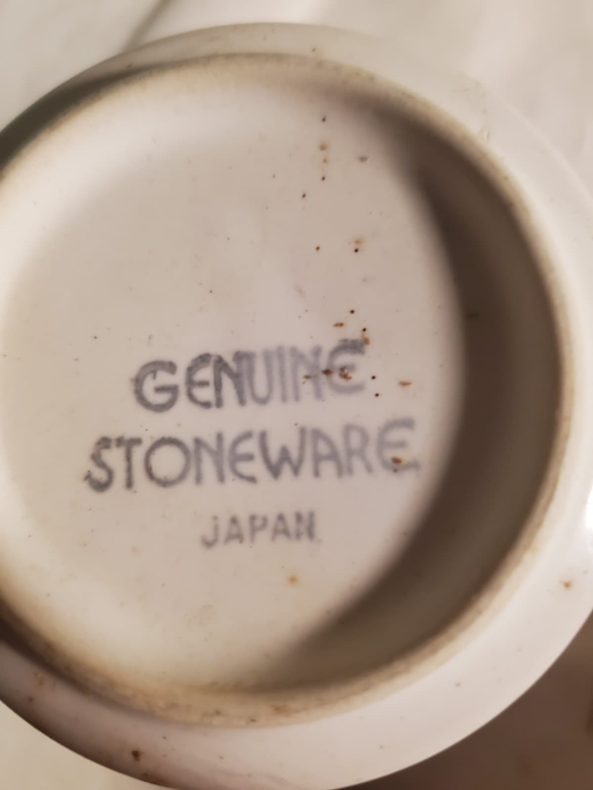 Genuine Stoneware Japan Coffee Mugs Tea Cups Vtg Japan Brown Stripe 3" Set of 5 - Thumbnail 3