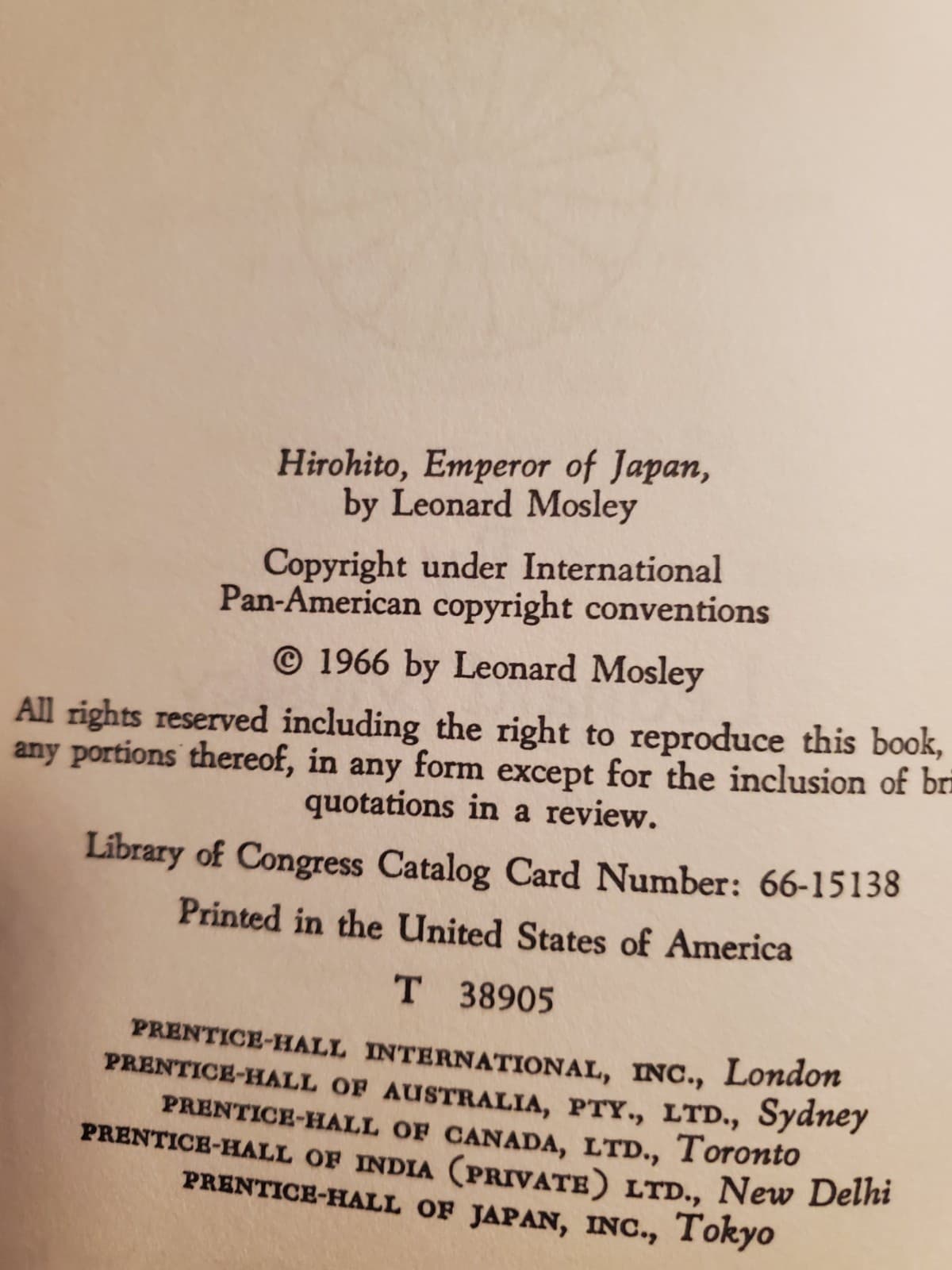 Hirohito: Emperor of Japan, Leonard Mosley (1966, Hardcover / DJ, Book Club) - Thumbnail 4