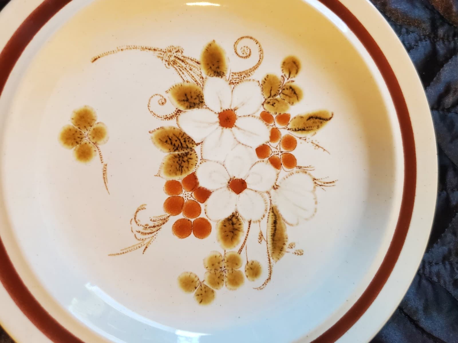 2 Vintage Four Seasons Collections Autumn Bouquet Salad Plates 6.5" Japan - Thumbnail 4