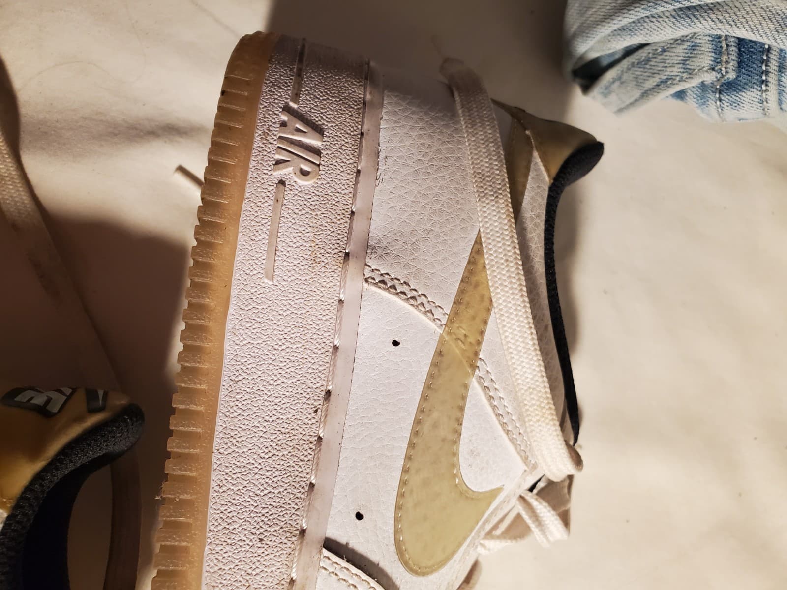 Nike Air Force 1 Low KSA GS White Youth Size 6.5Y CW5909-100 Sneakers Shoes - Thumbnail 9