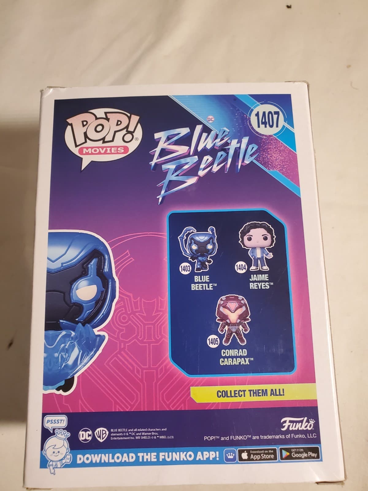 Funko Pop! Blue Beetle #1407 GITD Glow in the Dark Target Exclusive NEW - Thumbnail 3
