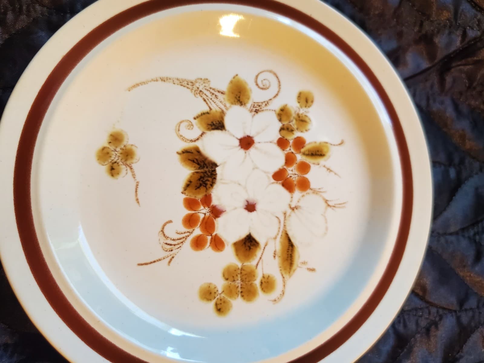 2 Vintage Four Seasons Collections Autumn Bouquet Salad Plates 6.5" Japan - Thumbnail 3