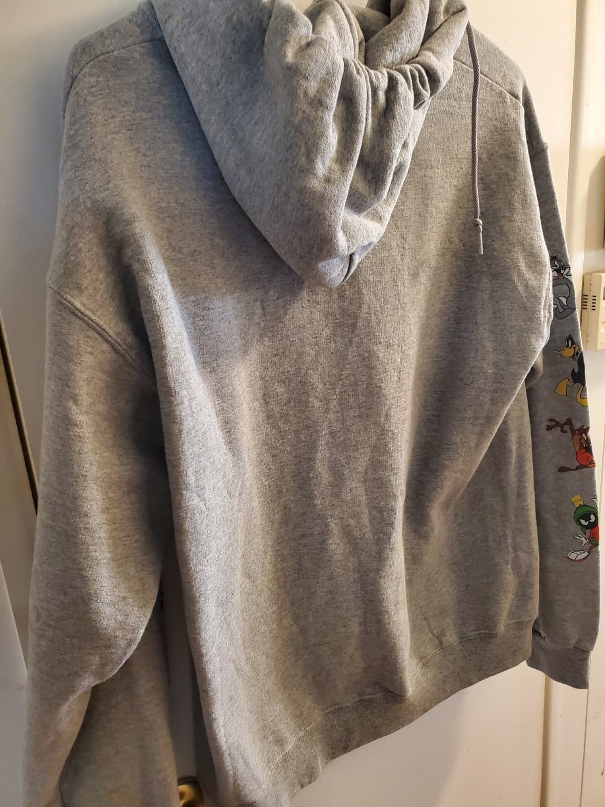 Looney Tunes Show That's All Folks! Pullover Hoodie Sweatshirt Gray Size Medium - Thumbnail 4