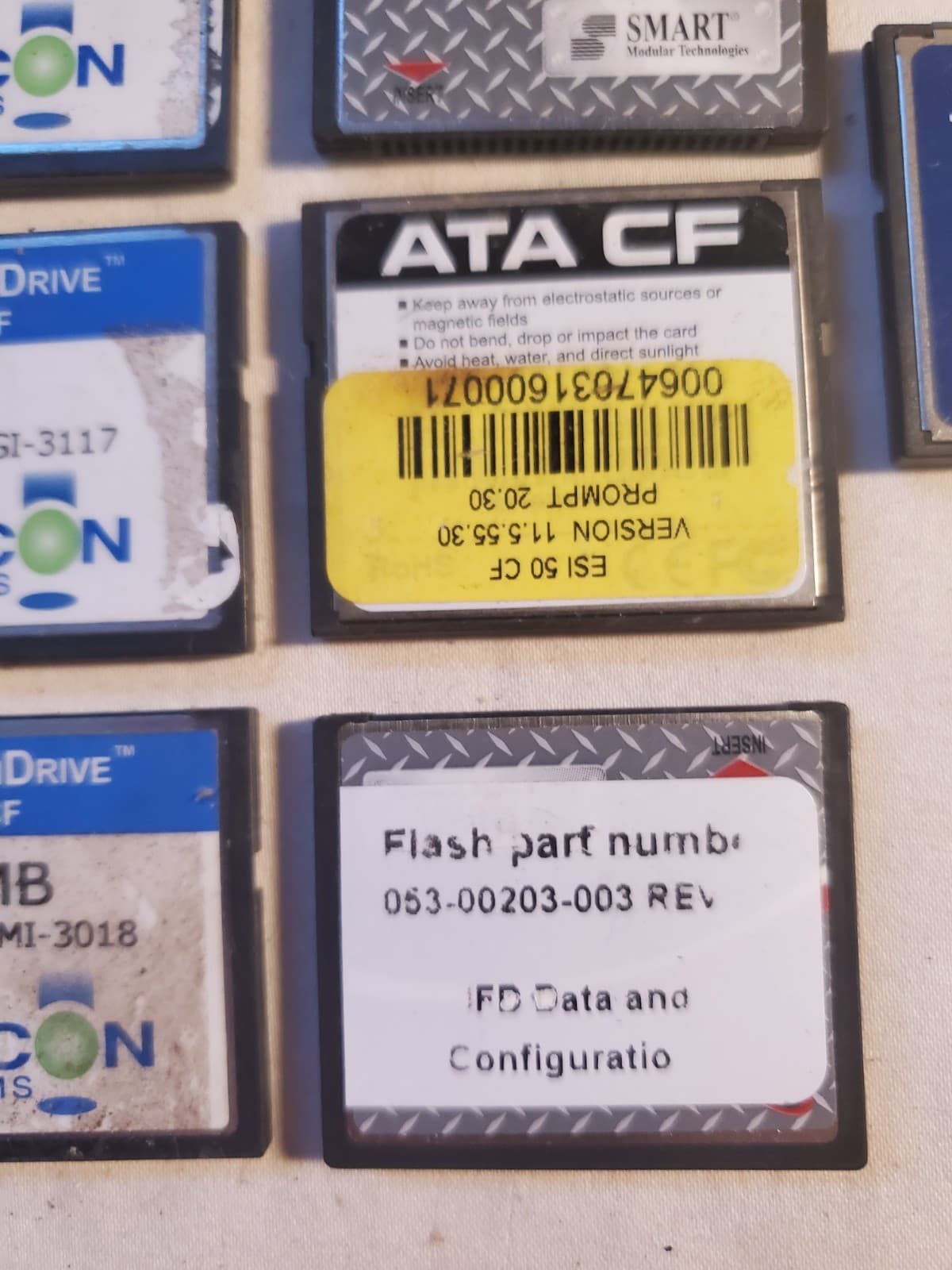 Lot of 10 compactFlash 512mB up to 8gb cards. Some industrial Grade temp AS IS - Thumbnail 4