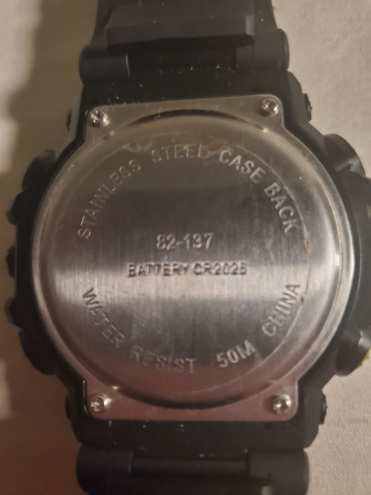 Digital Men's Watch Black with Lime Accents. Water Resist to 50m - Thumbnail 3
