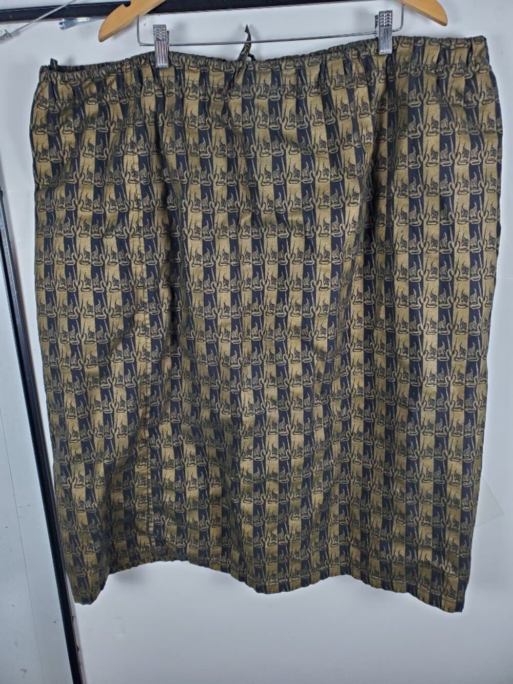 African Star Drawstring Wrap Skirt One Size Fits Most 100% Cotton Tribal Print - Thumbnail 2
