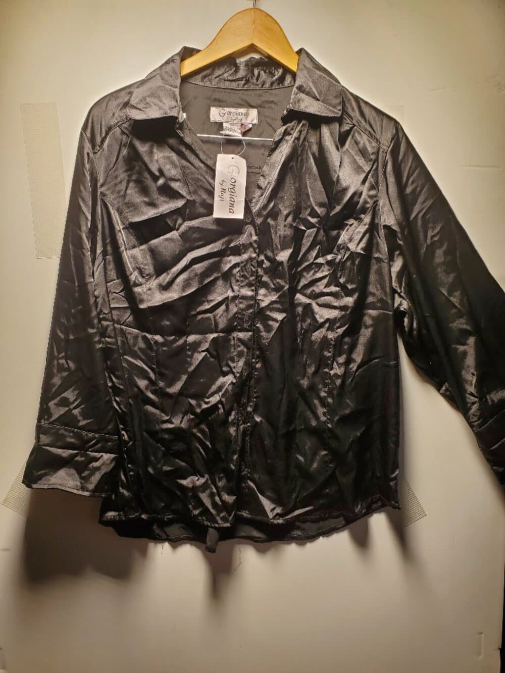 Giorgiana by Naji Long Sleeve Blouse - Black - Womens 2X