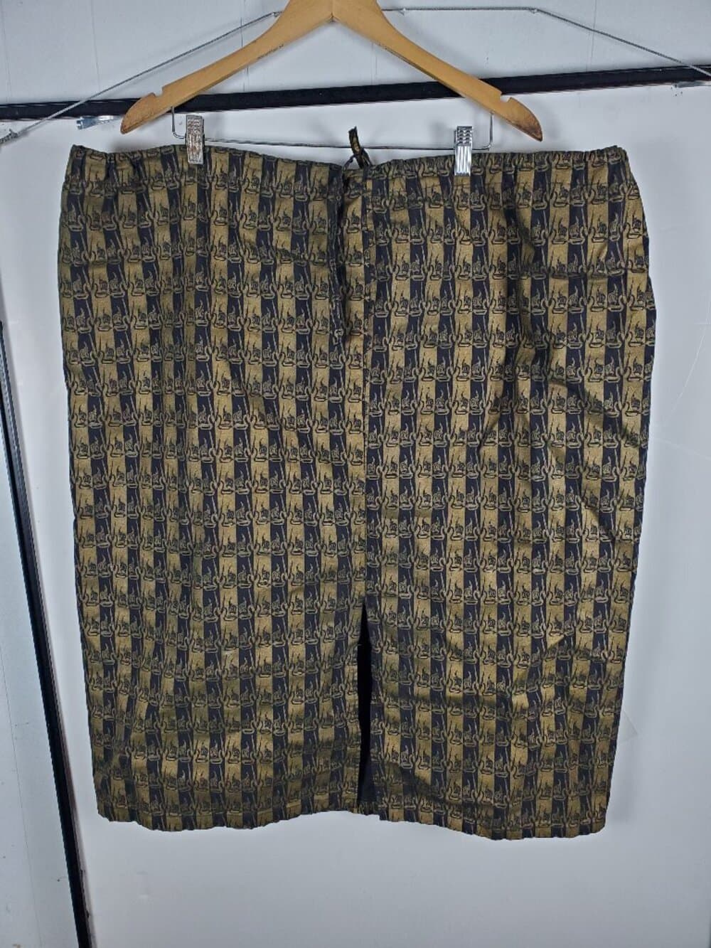 African Star Drawstring Wrap Skirt One Size Fits Most 100% Cotton Tribal Print - Thumbnail 4