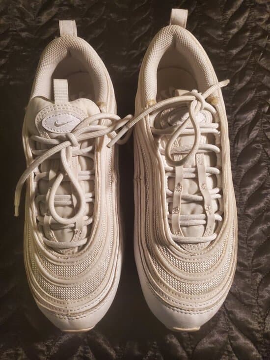 Nike‎ Air Max 97 Triple White Running Shoes DH8016-100 Women's Sz 8 - Thumbnail 6