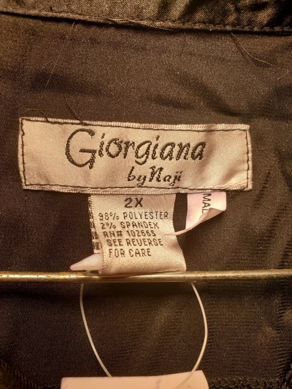 Giorgiana by Naji Long Sleeve Blouse - Black - Womens 2X - Thumbnail 3