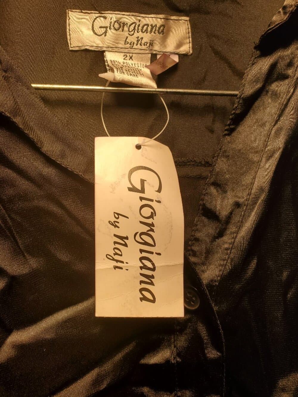 Giorgiana by Naji Long Sleeve Blouse - Black - Womens 2X - Thumbnail 4