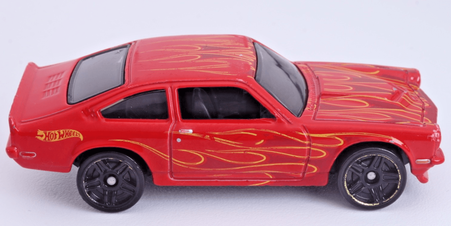 Hot Wheels ~ 1972 CUSTOM V8 Vega ~ Red Flames Diecast 1:64 - Thumbnail 3