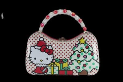 Sanrio Hello Kitty Festive Christmas Tin Purse Holiday