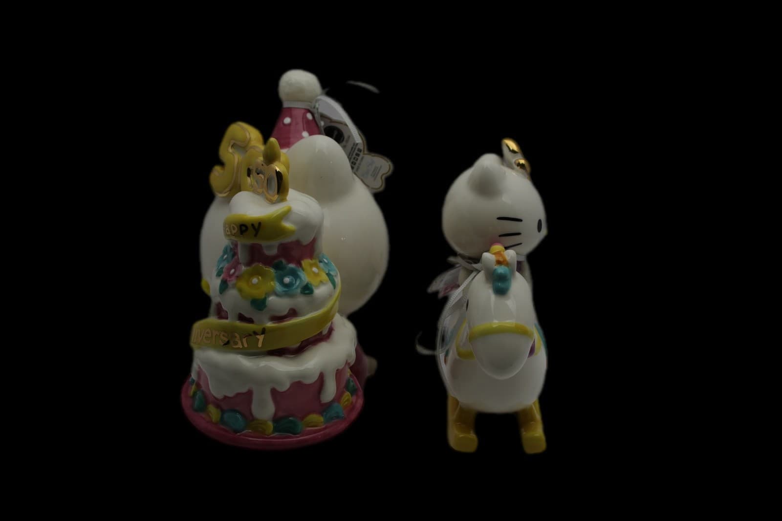 NIB Hello Kitty 50th Anniversary Cake Figurine & Hello Kitty On Rocking Horse - Thumbnail 5