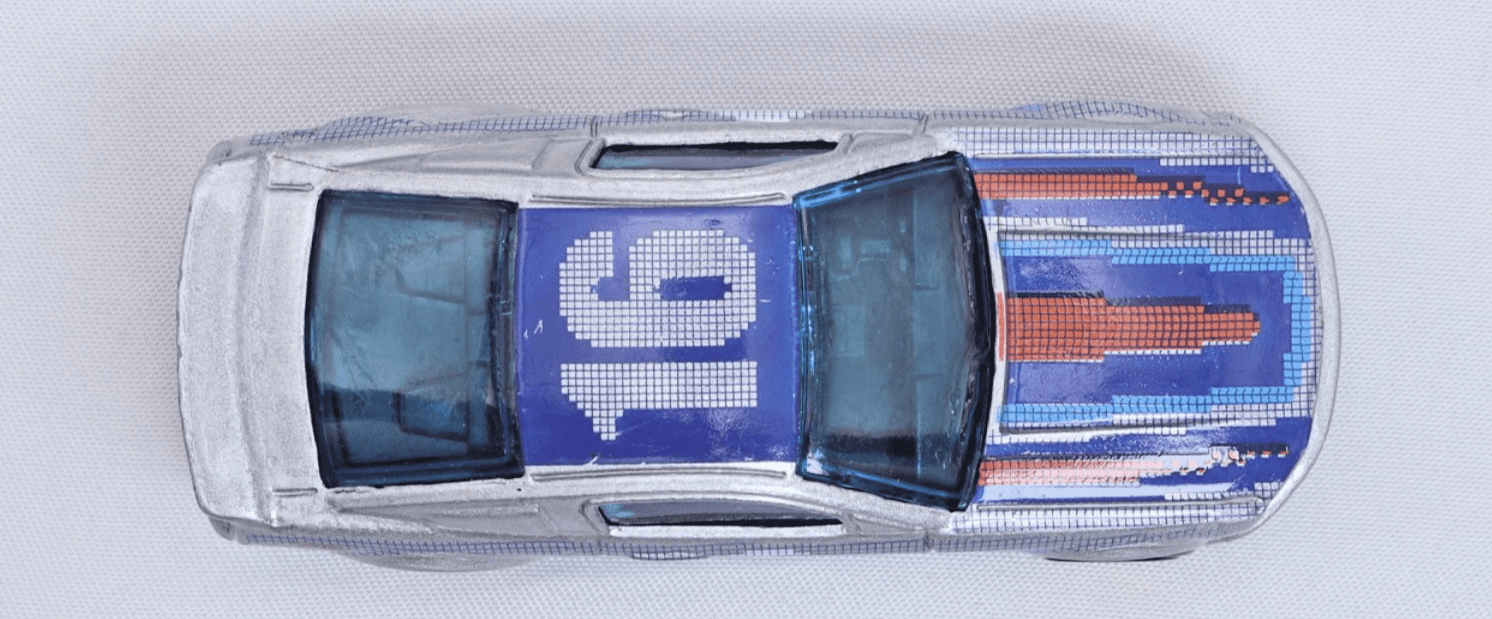 2016 Hot Wheels Art Cars ~ 2007 MUSTANG (#198) ~ Gray/Blue/Orange 1:64 - Thumbnail 10