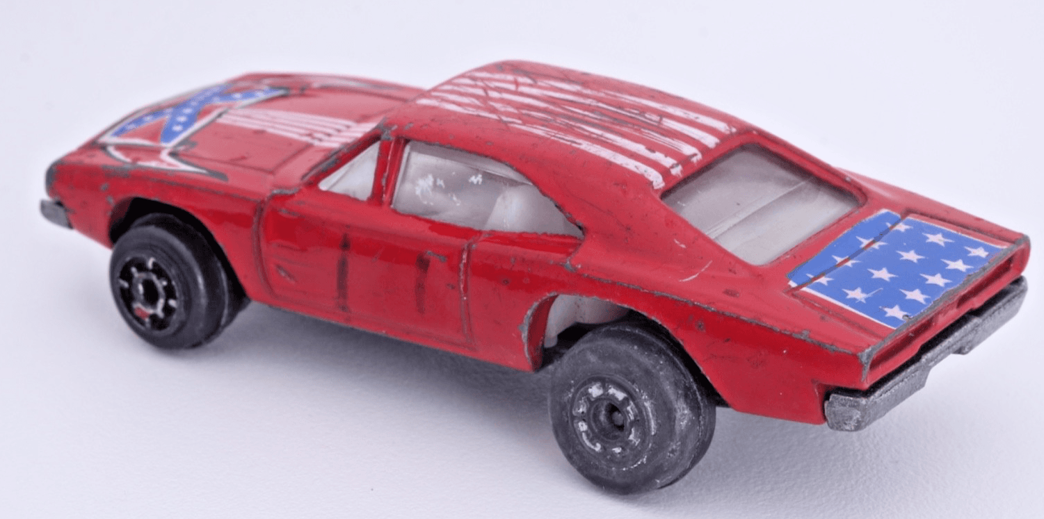VINTAGE Zylmex Zee ~ DODGE CHARGER #3001 ~ Red Patriotic Flag Diecast - Thumbnail 6