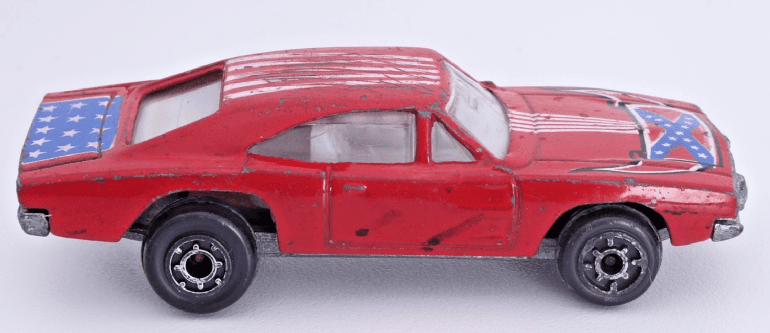 VINTAGE Zylmex Zee ~ DODGE CHARGER #3001 ~ Red Patriotic Flag Diecast - Thumbnail 3