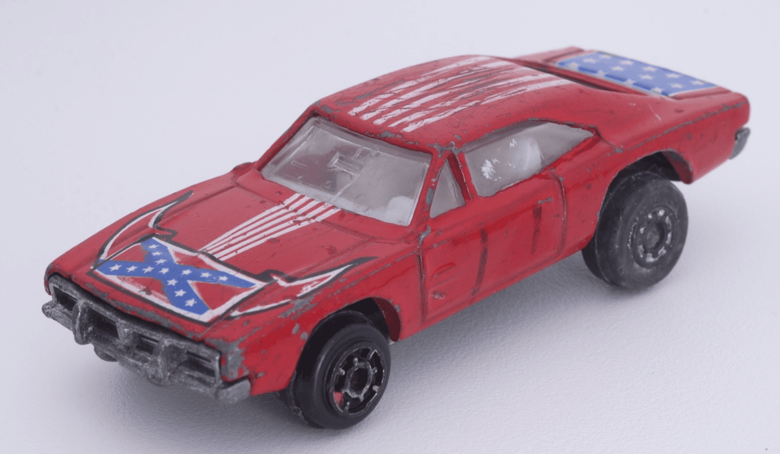 VINTAGE Zylmex Zee ~ DODGE CHARGER #3001 ~ Red Patriotic Flag Diecast - Thumbnail 2