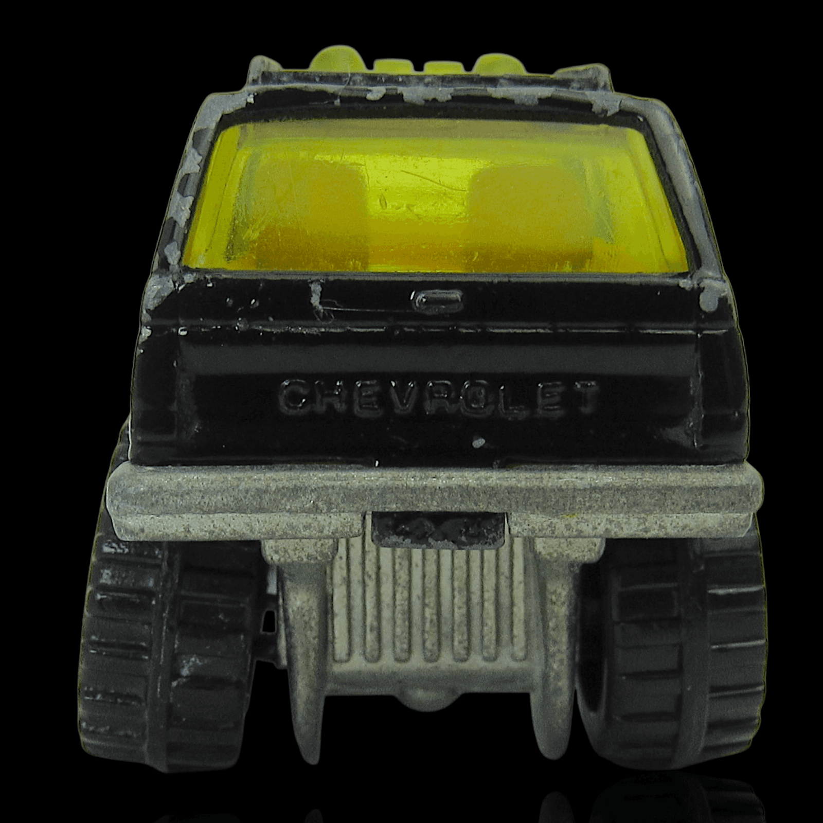 Hot Wheels 1983 CHEVY BLAZER 4x4 ~ VINTAGE ~ Black Yellow Doors Open 1:64 Truck - Thumbnail 5