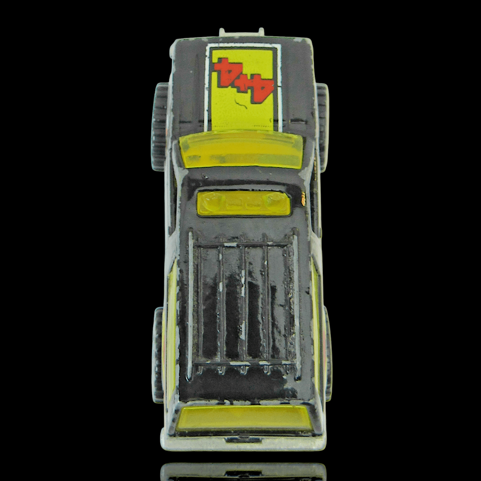 Hot Wheels 1983 CHEVY BLAZER 4x4 ~ VINTAGE ~ Black Yellow Doors Open 1:64 Truck - Thumbnail 7