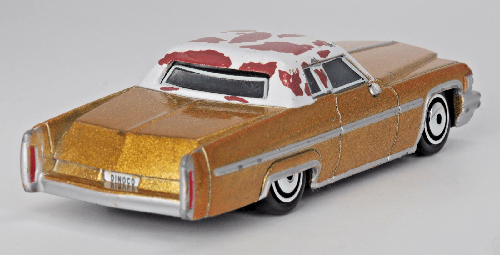 Disney Pixar Cars ~ TEX DINOCO ~ Gold 1975 Cadillac Coupe DeVille Diecast 1:55 - Thumbnail 5