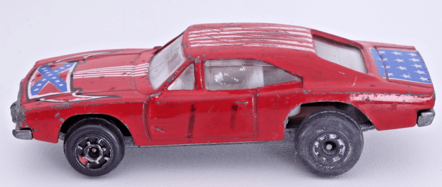 VINTAGE Zylmex Zee ~ DODGE CHARGER #3001 ~ Red Patriotic Flag Diecast - Thumbnail 4