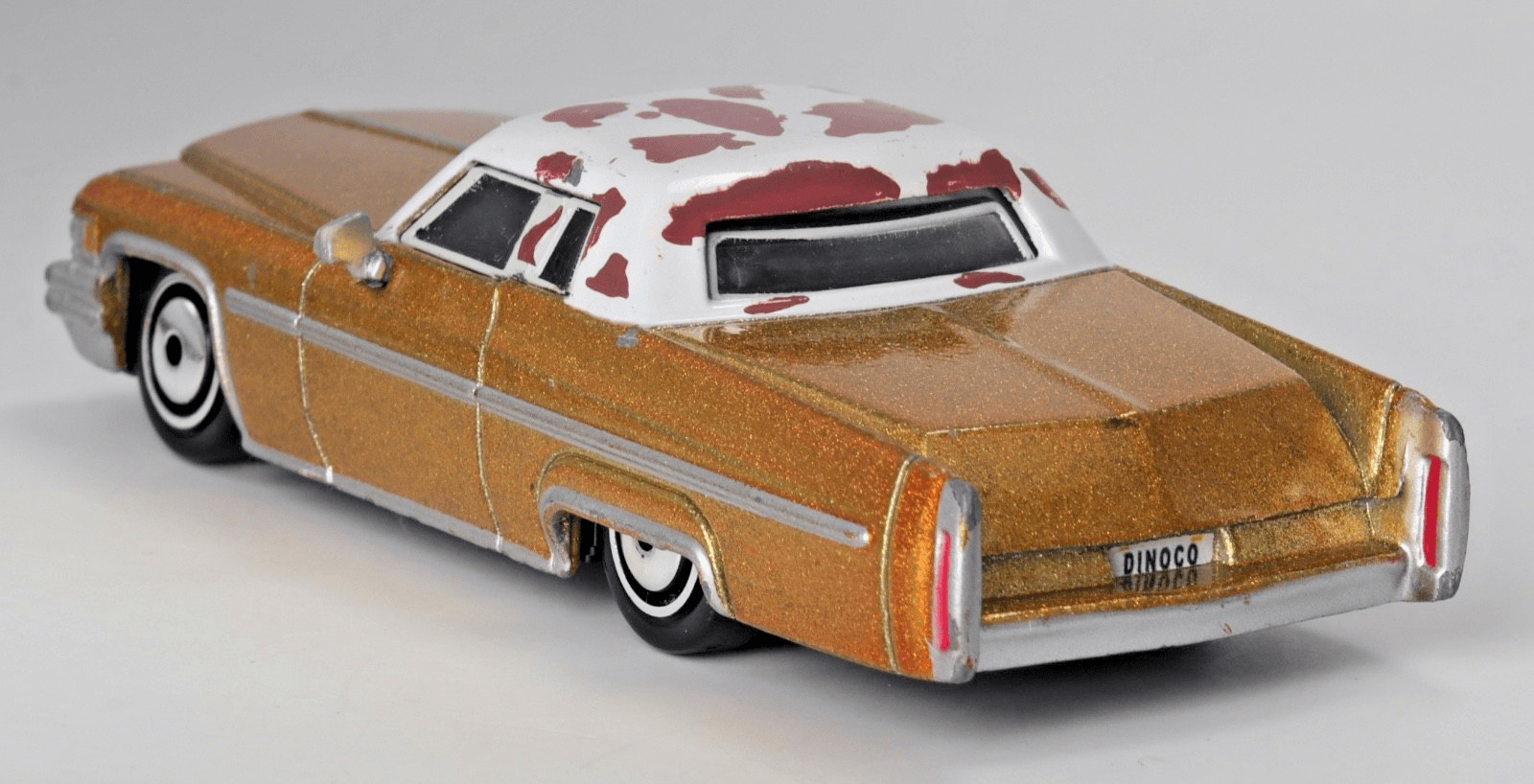 Disney Pixar Cars ~ TEX DINOCO ~ Gold 1975 Cadillac Coupe DeVille Diecast 1:55 - Thumbnail 6